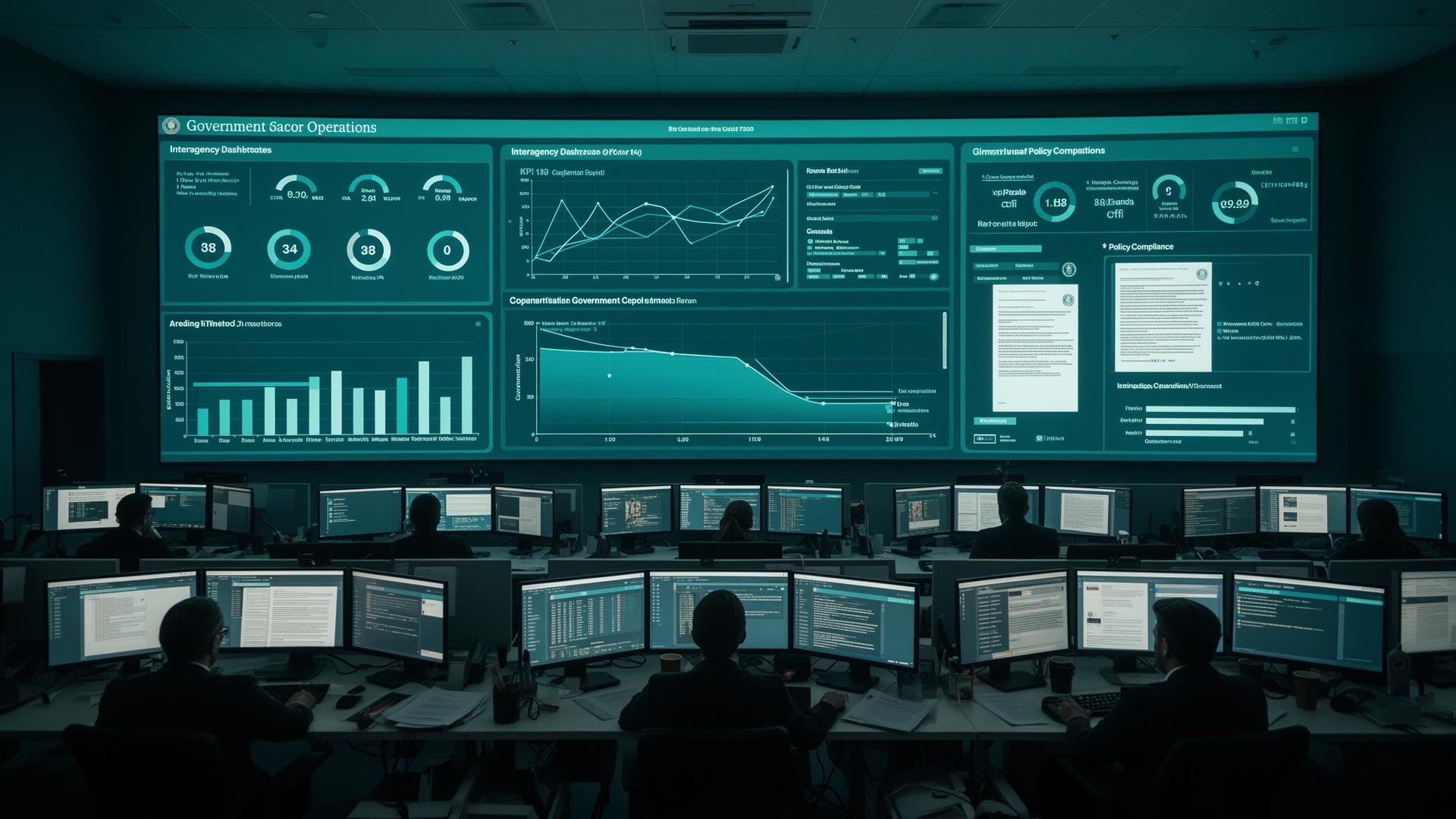 Interagency operations center - live ministerial dashboards.